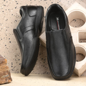 Jon Marker Leather Formal Moccasin Shoes - A9001 Black