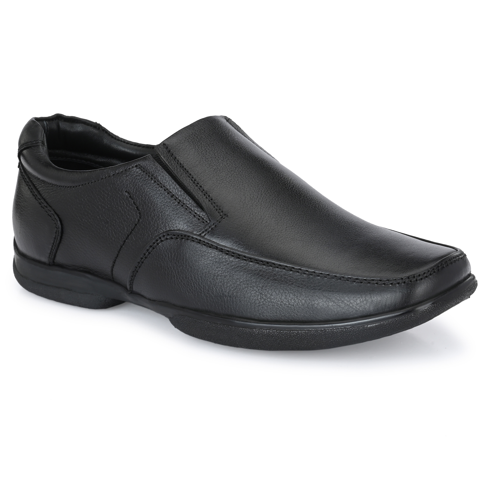Jon Marker Leather Formal Moccasin Shoes - A9001 Black - Image 2