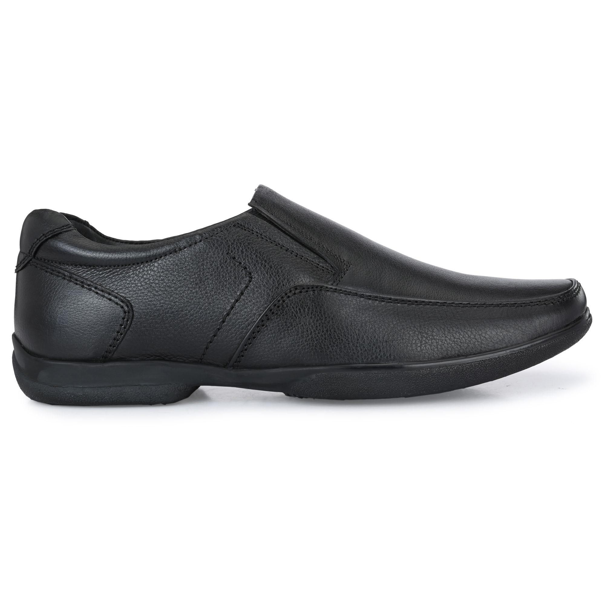 Jon Marker Leather Formal Moccasin Shoes - A9001 Black - Image 4