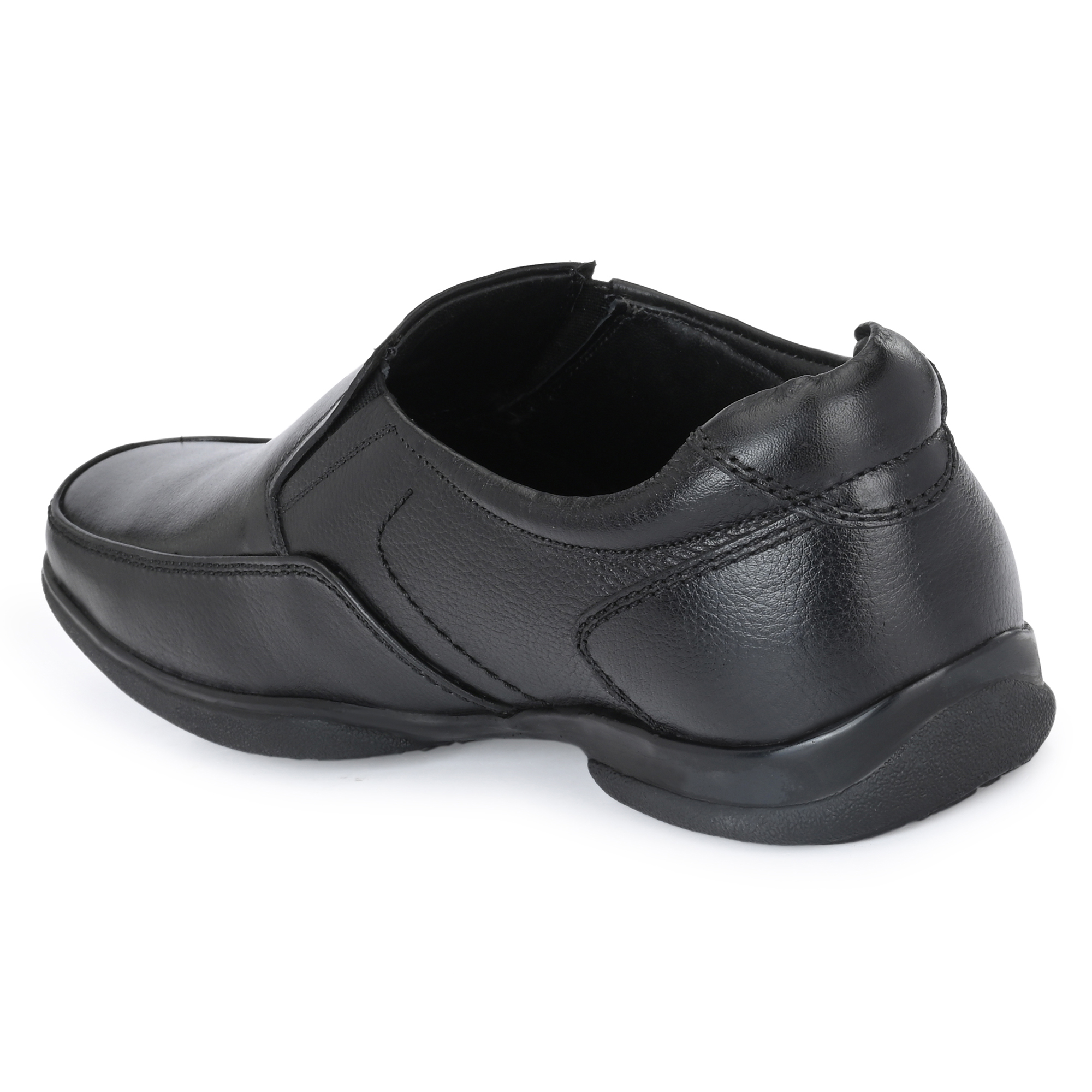Jon Marker Leather Formal Moccasin Shoes - A9001 Black - Image 5