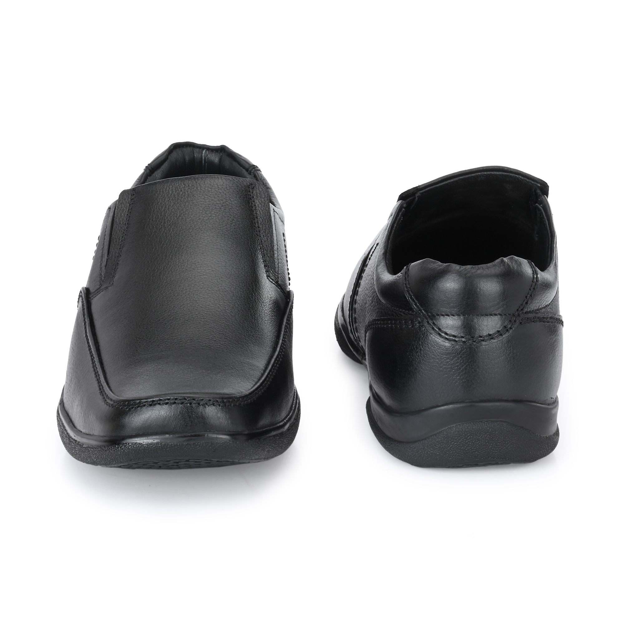 Jon Marker Leather Formal Moccasin Shoes - A9001 Black - Image 6