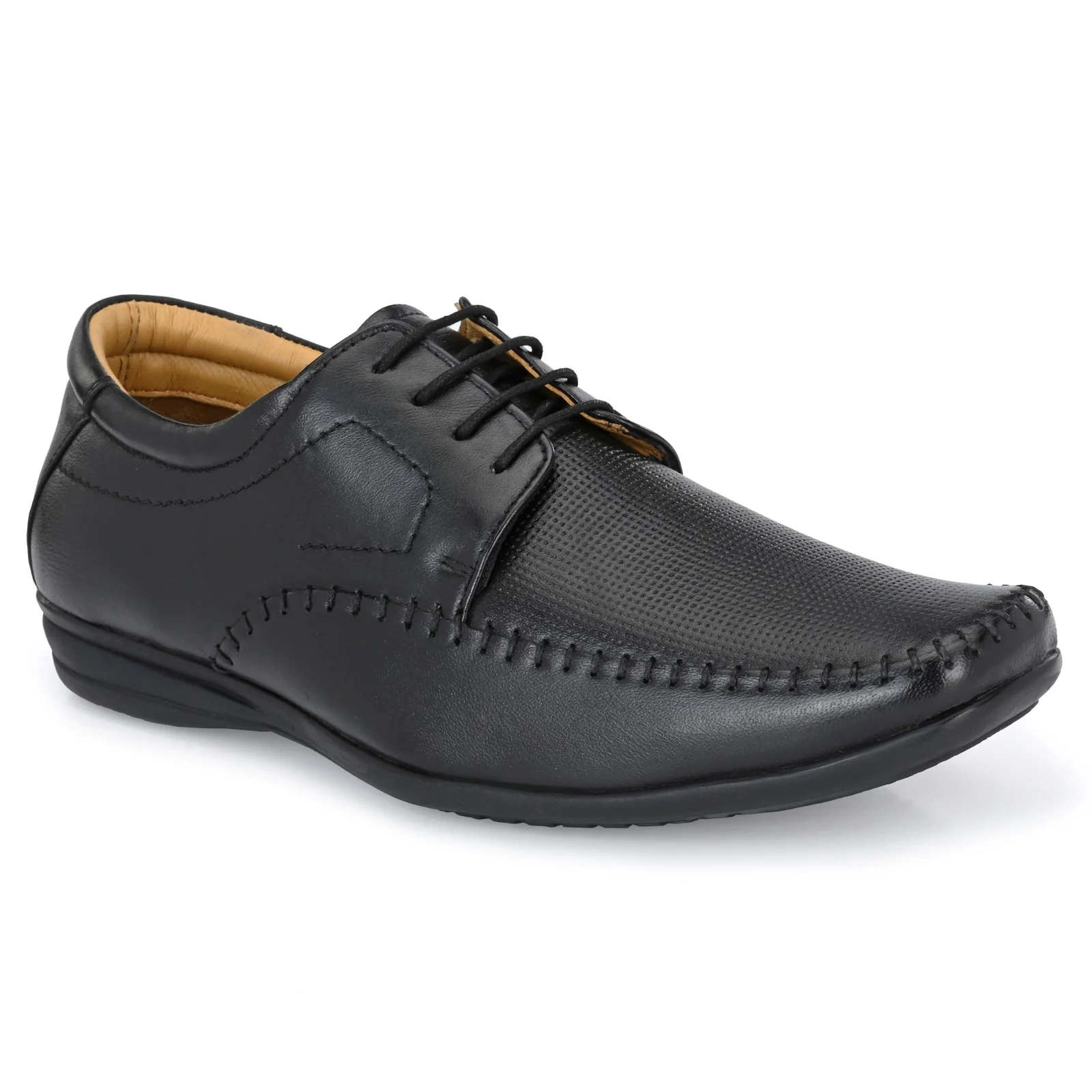 Jon Marker Leather Formal derby Shoes - A7004 Black