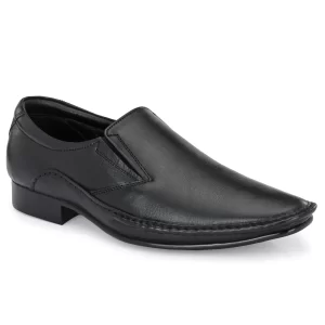 Jon Marker Leather Formal Moccasin Shoes - A7005 Black