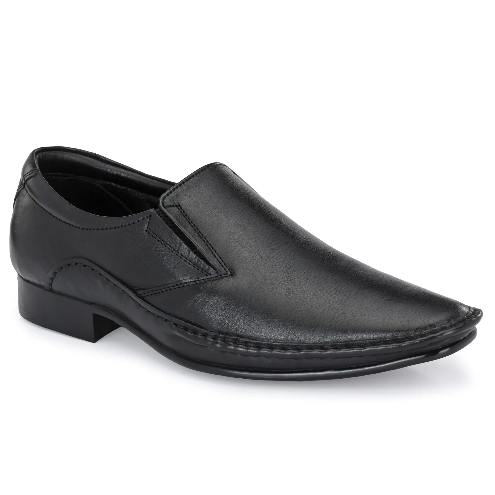 Jon Marker Leather Formal Moccasin Shoes - A7005 Black