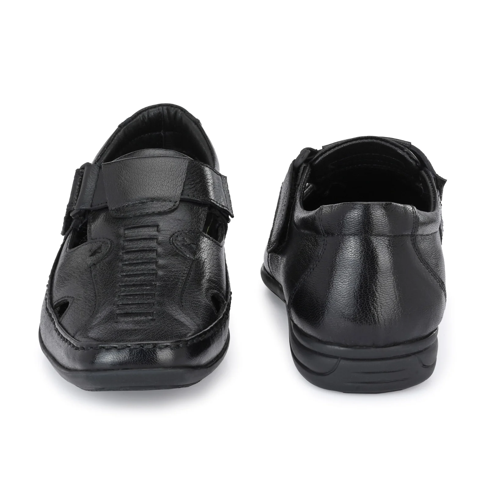 Jon Marker Leather Roman Sandal - A7001 Black - Image 2