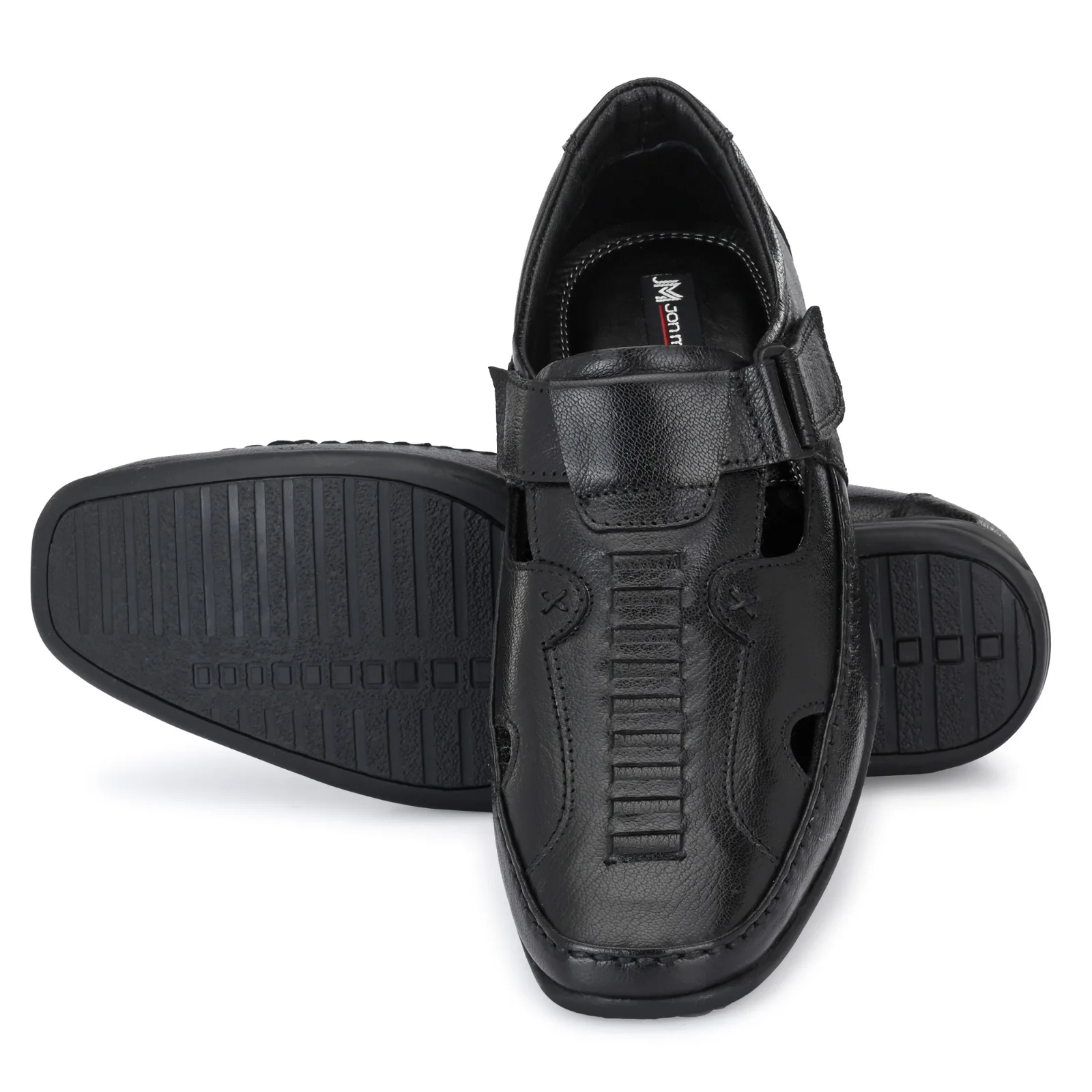 Jon Marker Leather Roman Sandal - A7001 Black - Image 6
