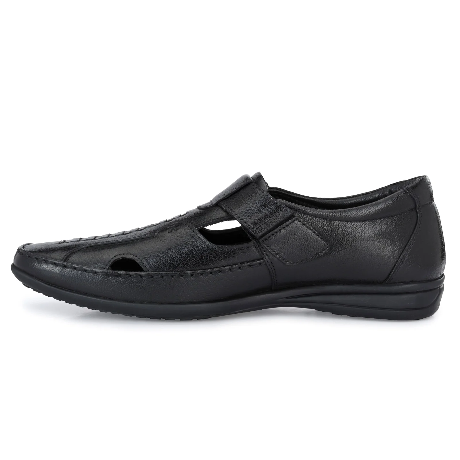 Jon Marker Leather Roman Sandal - A7001 Black - Image 5