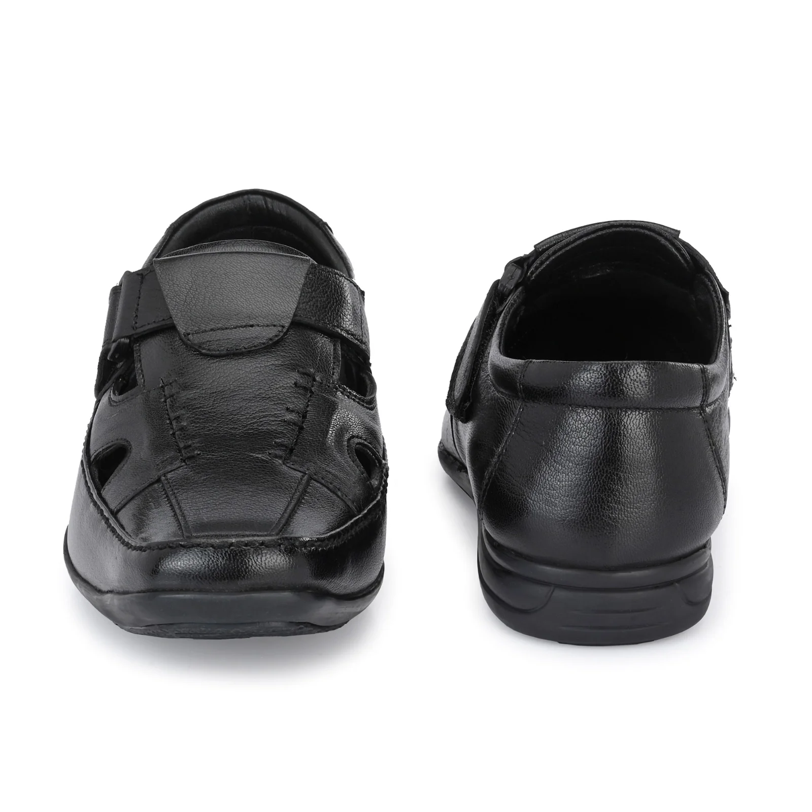 Jon Marker Leather Roman Sandal - A7002 Black - Image 6