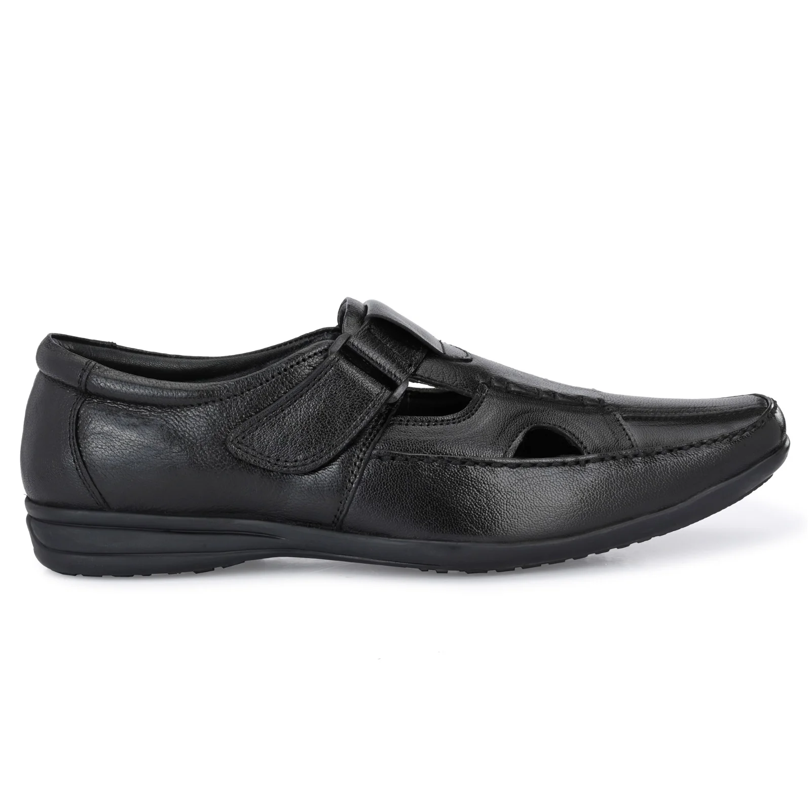 Jon Marker Leather Roman Sandal - A7002 Black - Image 4