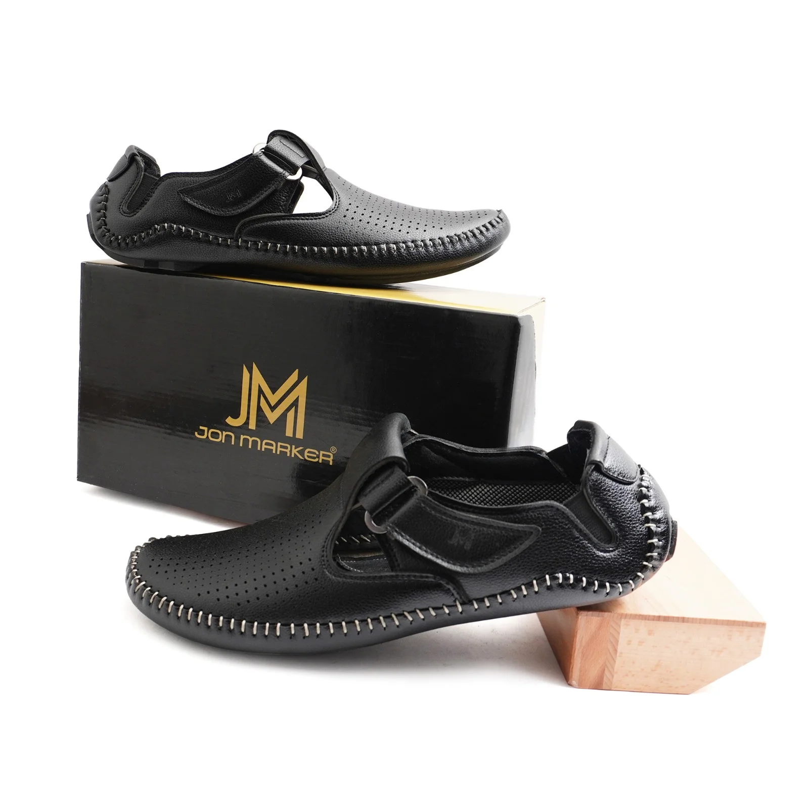 Jon Marker Roman Sandal - A1001 Black - Image 2
