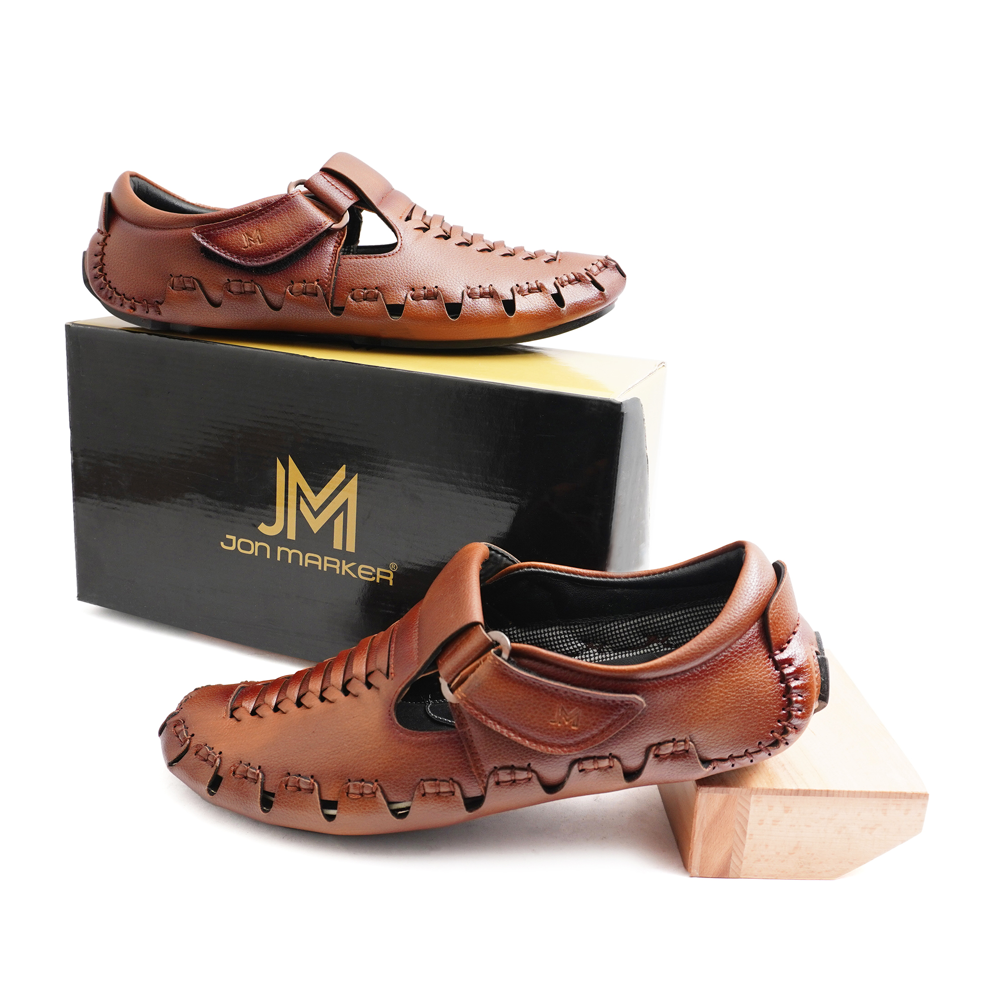 roman sandals for men 1006 tan - Image 5